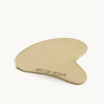 Art of Vedas Kansa Gua Sha Tool - Authentic Kansa Metal Face Massage Tool for Lymphatic Drainage and Skin Glow
