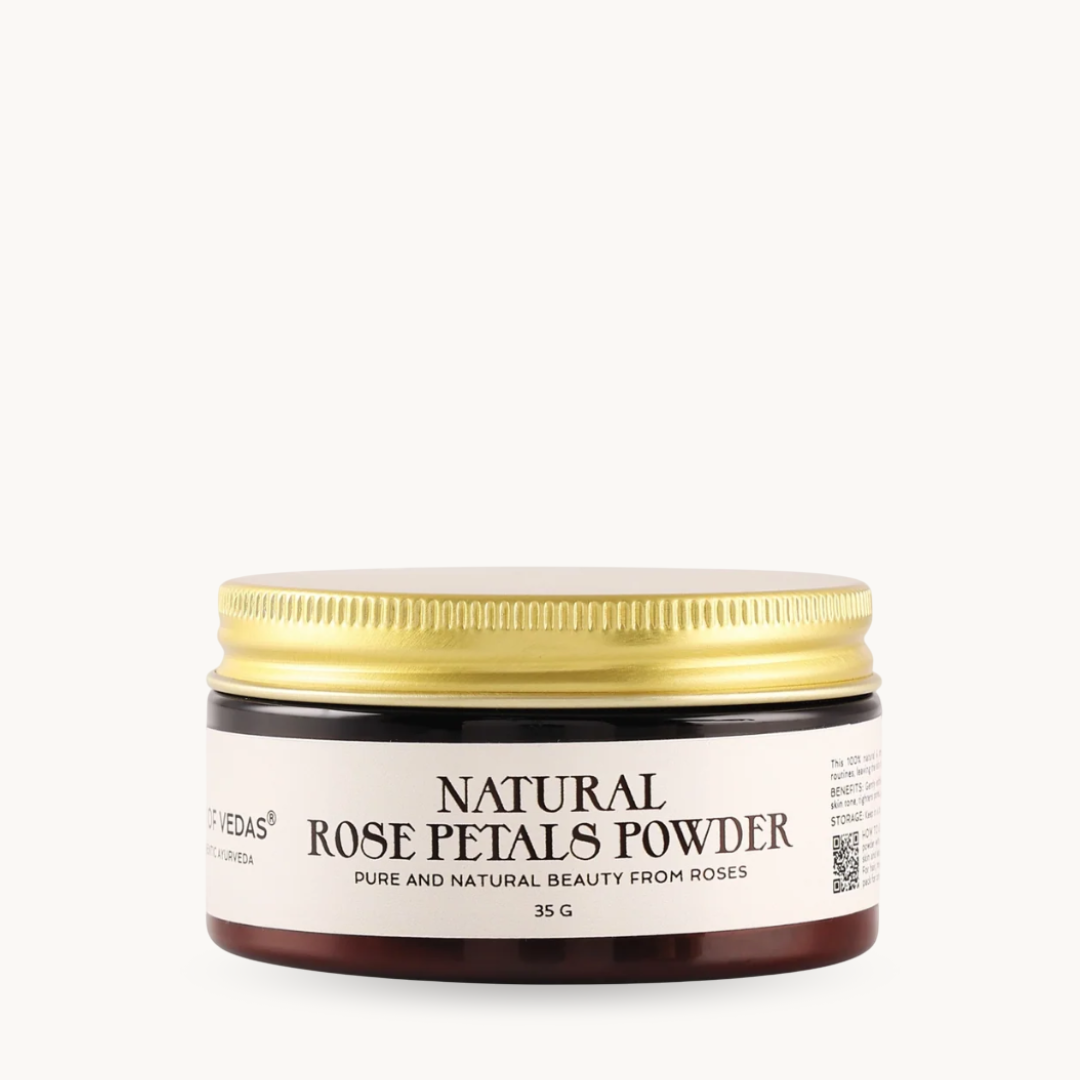 Art of Vedas Natural Rose Petals Powder 35g - Pure Organic Rose Petal Face Mask for Natural Beauty, Skin Brightening and Ayurvedic Skincare