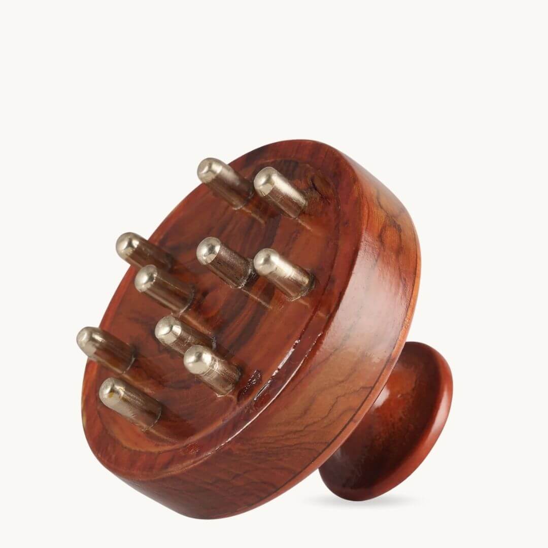 Kansa Wand Strumento Ayurvedico per Massaggio del Cuoio Capelluto e del Corpo